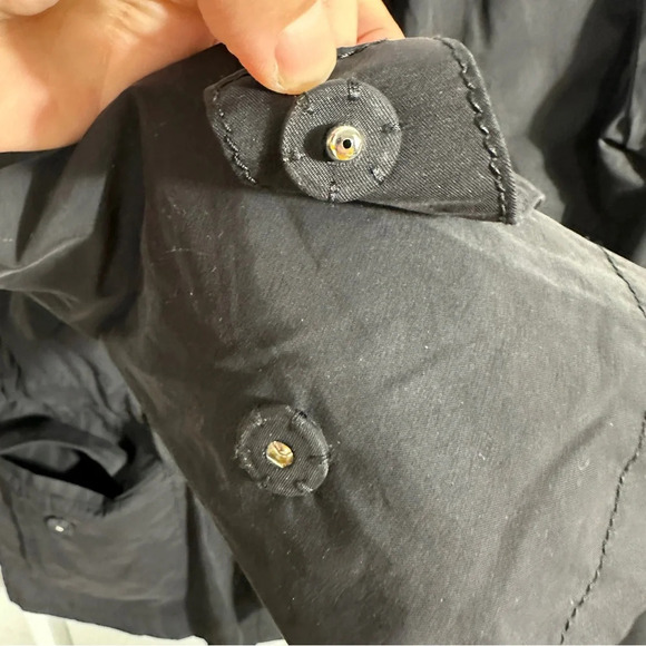 Talbots black jacket/windbreaker, size M, fully lined, snap closures, spring - Picture 9 of 14